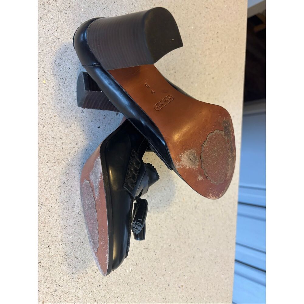 Coach Greta leather tassel loafer Heels - Picture 6 of 10